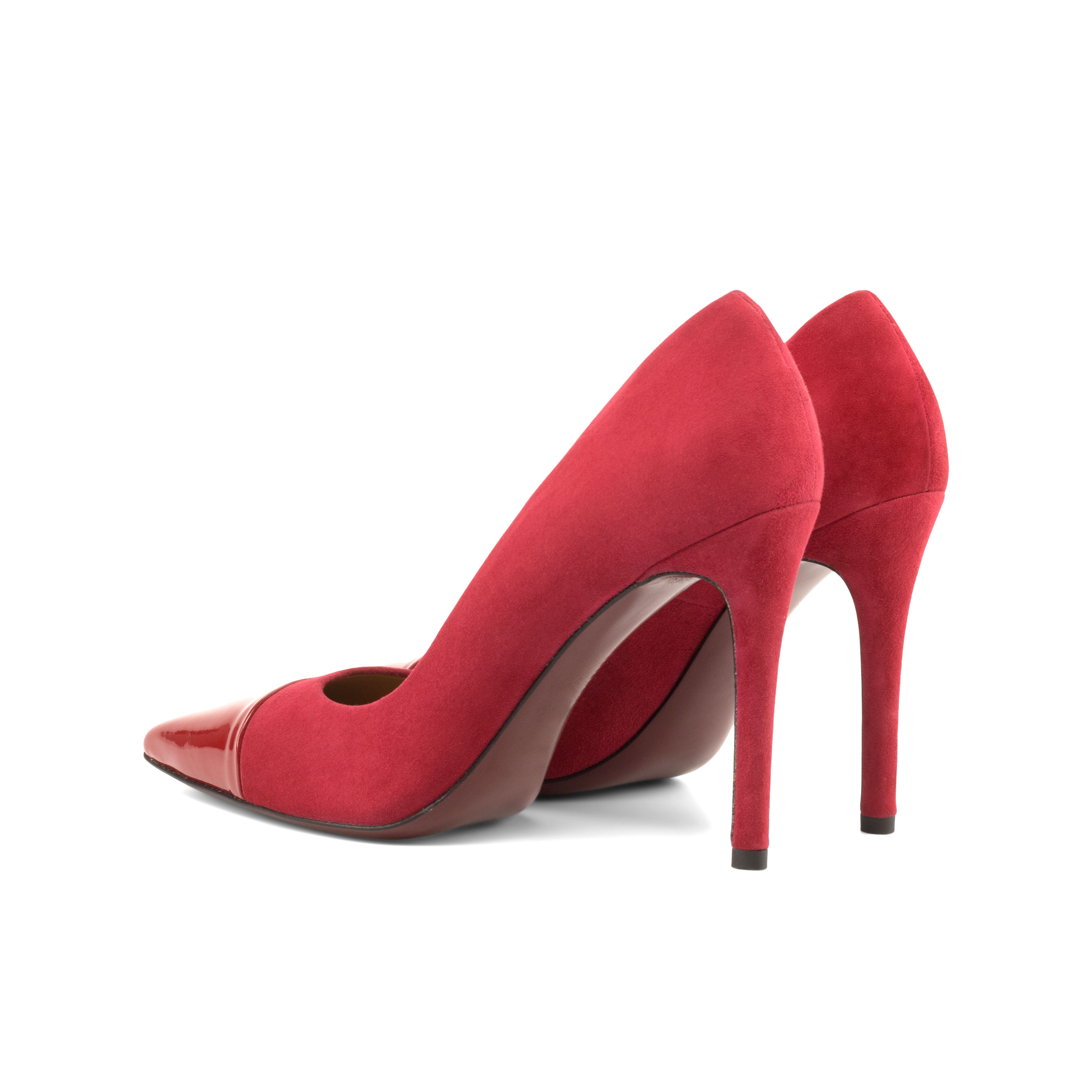 AN Stiletto Red Suede Deep Red 4 Heels Alexander Noel